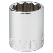 Craftsman 11/16-inch chrome socket, model CMMT44336, close-up on white background.